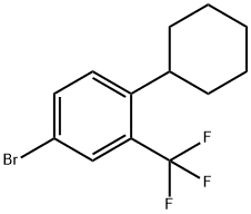 Benzene, 4-bromo-1-cyclohexyl-2-(trifluoromethyl)- 구조식 이미지