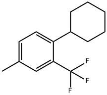 Benzene, 1-cyclohexyl-4-methyl-2-(trifluoromethyl)- 구조식 이미지