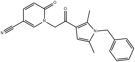 1-[2-(1-Benzyl-2,5-dimethyl-1H-pyrrol-3-yl)-2-oxo-ethyl]-6-oxo-1,6-dihydro-pyridine-3-carbonitrile Structure