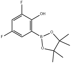 3,5-Difluoro-2-hydroxyphenylboronic acid pinacol ester 구조식 이미지