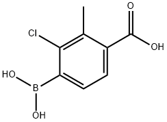 4-Carboxy-2-chloro-3-methylphenylboronic acid Structure