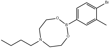 4-Bromo-3-methylphenylboronic acid N-butyldiethanolamine ester Structure