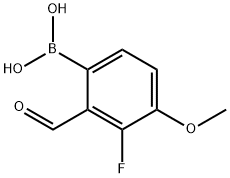 3-Fluoro-2-formyl-4-methoxyphenylboronic acid Structure