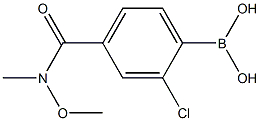 4-(N,O-Dimethylhydroxylaminocarbonyl)-2-chlorophenylboronic acid Structure