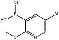 5-Chloro-2-(methylsulfanyl)pyridine-3-boronic acid Structure