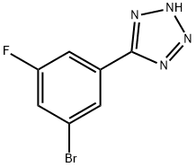 5-(3-Bromo-5-fluorophenyl)-2H-tetrazole Structure