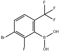 3-Bromo-2-fluoro-6-(trifluoromethyl)phenylboronic acid 구조식 이미지