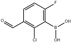 2-Chloro-6-fluoro-3-formylphenylboronic acid Structure