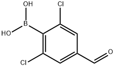 2,6-Dichloro-4-formylphenylboronic acid Structure