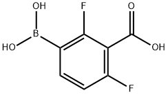 3-Carboxy-2,4-difluorophenylboronic acid 구조식 이미지