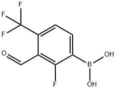 2-Fluoro-3-formyl-4-(trifluoromethyl)phenylboronic acid Structure