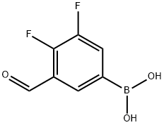 3,4-Difluoro-5-formylphenylboronic acid Structure