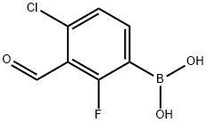 4-Chloro-2-fluoro-3-formylphenylboronic acid Structure