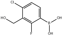 4-Chloro-2-fluoro-3-hydroxymethylphenylboronic acid 구조식 이미지