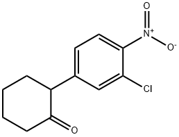 2-(3-Chloro-4-nitrophenyl)cyclohexan-1-one 구조식 이미지