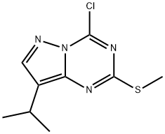 4-chloro-8-isopropyl-2-(methylthio)pyrazolo[1,5-a][1,3,5]triazine 구조식 이미지