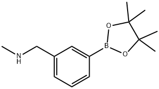 N-methyl-3-(4,4,5,5-tetramethyl-1,3,2-dioxaborolan-2-yl)-benzenemethanamine 구조식 이미지