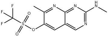 7-Methyl-2-(methylamino)pyrido[2,3-d]pyrimidin-6-yl trifluoromethanesulfonate 구조식 이미지