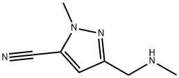 1H-Pyrazole-5-carbonitrile, 1-methyl-3-[(methylamino)methyl]- Structure