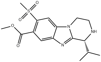 (R)-methyl 1-isopropyl-7-(methylsulfonyl)-1,2,3,4-tetrahydrobenzo[4,5]imidazo [1,2-a]pyrazine-8-carboxylate 구조식 이미지