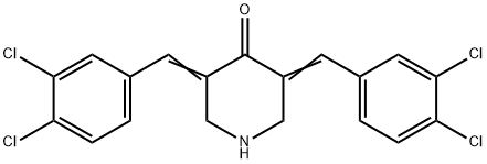 (3E,5E)-3,5-Bis(3,4-Dichlorobenzylidene)Piperidin-4-One Structure