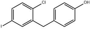 4-(2-chloro-5-iodobenzyl)phenol 구조식 이미지