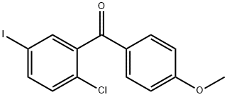 (2-chloro-5-iodophenyl)(4-methoxyphenyl)methanone 구조식 이미지