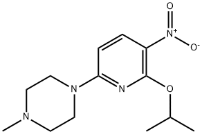 1-methyl-4-[5-nitro-6-(propan-2-yloxy)pyridin-2-yl]piperazine 구조식 이미지