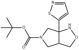 tert-butyl 6a-isothiazol-5-yl-3,3a,4,6-tetrahydro-1H-pyrrolo[3,4-c]isoxazole-5-carboxylate Structure