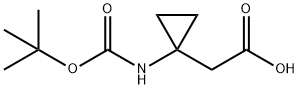 1-[[(1,1-dimethylethoxy)carbonyl]amino]cyclopropaneacetic acid 구조식 이미지