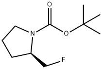 1-Pyrrolidinecarboxylic acid, 2-(fluoromethyl)-, 1,1-dimethylethyl ester, (2R)- Structure