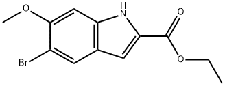ethyl 5-bromo-6-methoxy-1H-indole-2-carboxylate 구조식 이미지