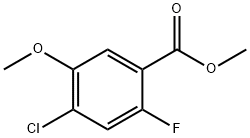 4-Chloro-2-fluoro-5-methoxy-benzoic acid methyl ester Structure