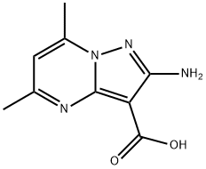 Ethyl 2-amino-5,7-dimethylpyrazolo[1,5-a]pyrimidine-3-carboxylate 구조식 이미지