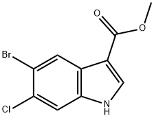 methyl 5-bromo-6-chloro-1H-indole-3-carboxylate 구조식 이미지