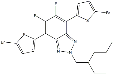 4,7-Bis(5-bromothiophen-2-yl)-2-(2-ethylhexyl)-5,6-difluoro-2H-benzo[d][1,2,3]triazole Structure