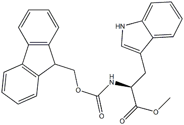 L-Tryptophan, N-[(9H-fluoren-9-ylmethoxy)carbonyl]-, methyl ester Structure