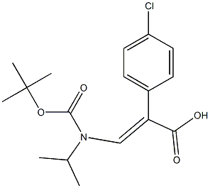 Trans-N-Boc-2-(4-chlorophenyl)-3-(isopropylamino) acrylic acid Structure