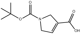 2,5-dihydro-1H-pyrrole-1,3-dicarboxylic acid 1-(1,1-dimethylethyl) ester 구조식 이미지