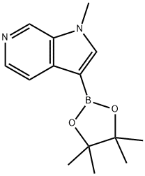 1-methyl-3-(tetramethyl-1,3,2-dioxaborolan-2-yl)-1H-pyrrolo[2,3-c]pyridine Structure