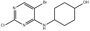 4-((5-bromo-2-chloropyrimidin-4-yl)amino)cyclohexan-1-ol 구조식 이미지