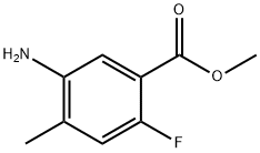 5-Amino-2-fluoro-4-methyl-benzoic acid methyl ester Structure