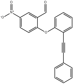 5-Nitro-2-(2-(phenylethynyl)phenoxy)benzaldehyde Structure