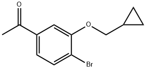 1-[4-bromo-3-(cyclopropylmethoxy)phenyl]ethanone 구조식 이미지