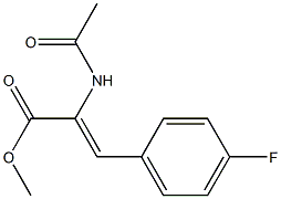 2-Propenoic acid, 2-(acetylamino)-3-(4-fluorophenyl)-, methyl ester,(2Z)- Structure