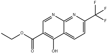 ethyl 4-hydroxy-7-(trifluoromethyl)-1,8-naphthyridine-3-carboxylate 구조식 이미지