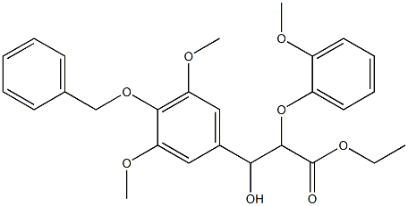 Ethyl 3-(4-(benzyloxy)-3,5-dimethoxyphenyl)-3-hydroxy-2-(2-methoxyphenoxy)propanoate Structure