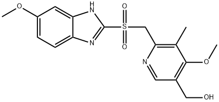 5-Methoxy-2-{[(5-hydroxymethyl-4-methoxy-3-methyl-2-pyridinyl)methyl]sulfonyl}-1H-benzimidazole 구조식 이미지