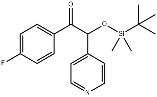 2-(tert-butyldimethyl-silyloxy)-1-(4-fluorophenyl)-2-pyridin-4-yl-ethanone Structure