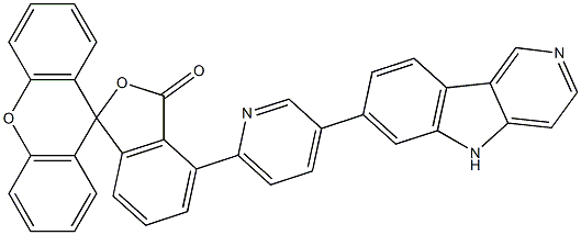 7-(6-fluoranylpyridin-3-yl)-5H-pyrido[4,3-b]indole Structure